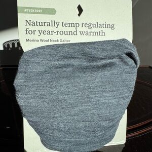 REI Gray Merino Wool Neck Gaiter